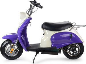 Ciclomotor eléctrico MotoTec 24v morado