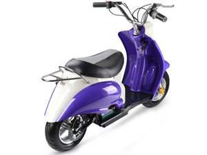 Ciclomotor eléctrico MotoTec 24v morado